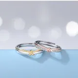 Silver Permanent Knot With A Small Niche Of Simple Rings Adjustable Ring INS Style