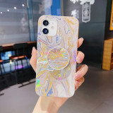 Colorful Laser Flash Powder Drop Proof Phone Case for iPhone13 12 11 Pro Max with Ring Buckle Bracket