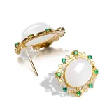 Hetian Jade Pendant Chain Jewelry Necklaces Women Rings Jewelry Sets