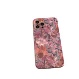 Printed Flowers Dead Leaf Drop Proof Phone Case for iPhone13 12 11 Pro Max