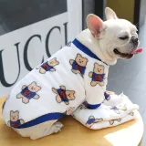 Pet Small Dog Cloth Bull Flannel Keep Warm Strawberry Bear