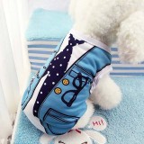 Pet Dog Cloth Cute Overall Printed Vest Puppy Cloth