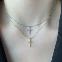 Sterling Silver Pendant Cross Necklace