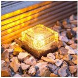 Solar Path Buried Light Led Creative Glass Stone Ice Cube Brick Sun Power solar Garden Driveway Light