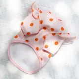Pet Dog Cloth Bulldog Cute Polka Dot Bear Puppy Cloth with Pocket