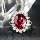 Zircon Fashion FloweWomen Ring Jewelry Inlaid Diamond Adjustable Size Women Ring