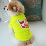 Pet Dog Cloth Teddy Hamburger Printed Vest