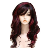 Women Synthetic Fluffy Wavy Curls Hair Wigs Multicolor Medium Curly Hair Wig