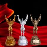 European Bodybuilding Competition Muscle Man Figure Sculpture Decoration Artwork Fitness Trophy