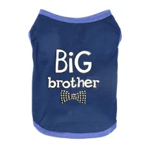 Pet Dog Cloth Cat Big Brother Bowknot Blue Vest