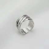 Silver Zircon CHIC Fashion Jewelry Inlaid Diamond Adjustable Size Women Ring