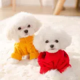 Pet Dog Cloth Handmade Knitting Solid Color Sweater Puppy Cloth