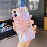 Colorful Laser Flash Powder Drop Proof Phone Case for iPhone13 12 11 Pro Max with Ring Buckle Bracket