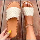 Women Weave Cross Border Flat Sandals Summer Slippers
