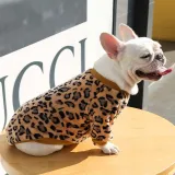 Pet Small Dog Leopard Print Coral Fleece Keep Warm Winter Cloth