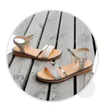 Women Sequins Macthing Color Casual Flat Summer Sandals