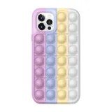Pop It Fidget Toys Rainbow Soft Silicone iPhone Case For iPhone 12 11 Pro Max 11