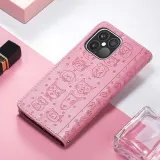 Leather Printed Animal Paw Flip Wallet Drop Proof Phone Case for iPhone13 12 11 Pro Max