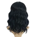 Women Synthetic Short Dye Wavy Hair Wigs Middle Parting Curly Wig