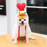 Pet Clothes Dogs Hoodie Sweatshirt Cartoon Chicken Costume Outfit for Puppy Cats Large Dog