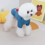 Pet Dog Cloth Poodle Pomeranian Bear and Apple Printed Shirt Cloth