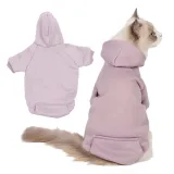Pet Dog Cloth Solid Color Hooded Sweatshirt Puppy Cloth