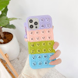 Expression Smiling Face Decompression Silicone Drop Proof Phone Case for iPhone13 12 11 Pro Max