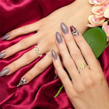 Star Moon 6 Pieces Fashion Jewelry Inlaid Diamond Adjustable Size Women Ring