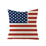 4PCS Home Cotton Decorative American Memorial Throw Pillow Case Cushion Covers For Sofa Couch Bed Chair
