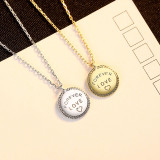 18K Gold Sterling Silver Forever Love Locket Pendant Necklace