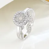 Mori Department Small Fresh Hollow Dream Catcher Tassel Ring With Adjustable Opening