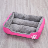 Printed PAW Flannel Dog Kennel Pet Nest