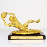 Football Goalkeepers Custom Resin Goalkeepers Golden Glove Trophy Electroplated Golden Boot Trophy