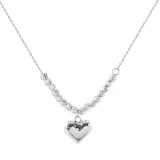 Simple Versatile Round Bead Love Pendant Light Luxury Style Niche Lock Chain Of Bone