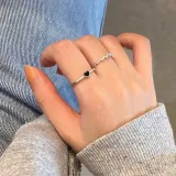 Fashion Rings Set For Women Ladies Trendy Metal Alloy Heart Opening Finger Ring Wedding Gifts Jewelry