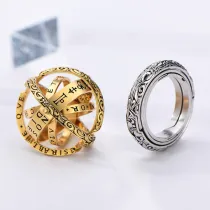 Silver Zircon Astronomical Ball Fashion Jewelry Inlaid Diamond  Women Ring