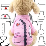 Pet Dog Clothes Doctor Nurse Uniform Cat Sweater