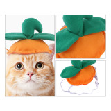 Green Leaf Pumpkin Headgear Funny Cat Hat Pet Clothes for Halloween