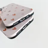 Printed Love Heart Pattern Drop Proof Phone Case for iPhone13 12 11 Pro Max
