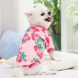 Pet Dog Cloth Pink Cute Cat Printed Pullover Shirt Puppy Cloth