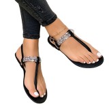 Women Sparkling Strap Flip-Flops Sandals