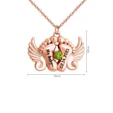 Diy Baby Birthday Footprint 14K Rose Gold Pendant Necklace Newborn Gift