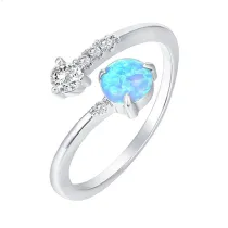 14K Rose Gold Emerald Adjustable Semi Paved Moissanite Rings