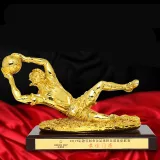 Football Goalkeepers Custom Resin Goalkeepers Golden Glove Trophy Electroplated Golden Boot Trophy