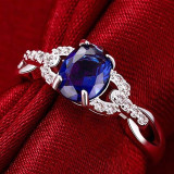 Silver Fashion Jewelry Hollow Inlaid Diamond Women Ring