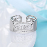 Silver Gold Zircon SHU Five Women Rings Jewelry Inlaid Diamond Adjustable Size Women Ring