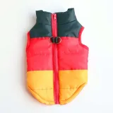Pet Dog Color Stitching Winter Cotton Vest Puppy Cloth