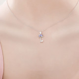 Sterling Silver Key Gemstone Necklaces Pendant Necklace