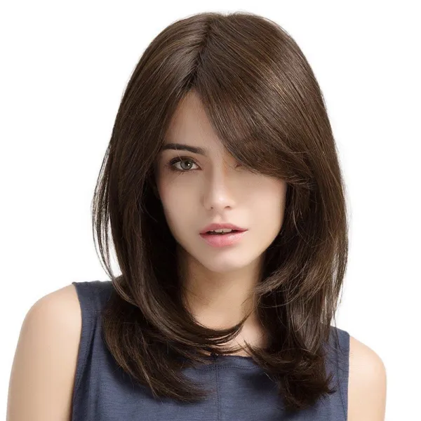 Women Long Straight Daily Split Wig