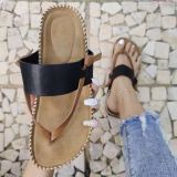 Women Leather Flip-Flops Flat Beach Leisure Sandal Slippers